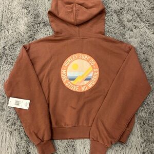 Hurley ‘Perfect wave’ hoodie in brown, size Small, NWT